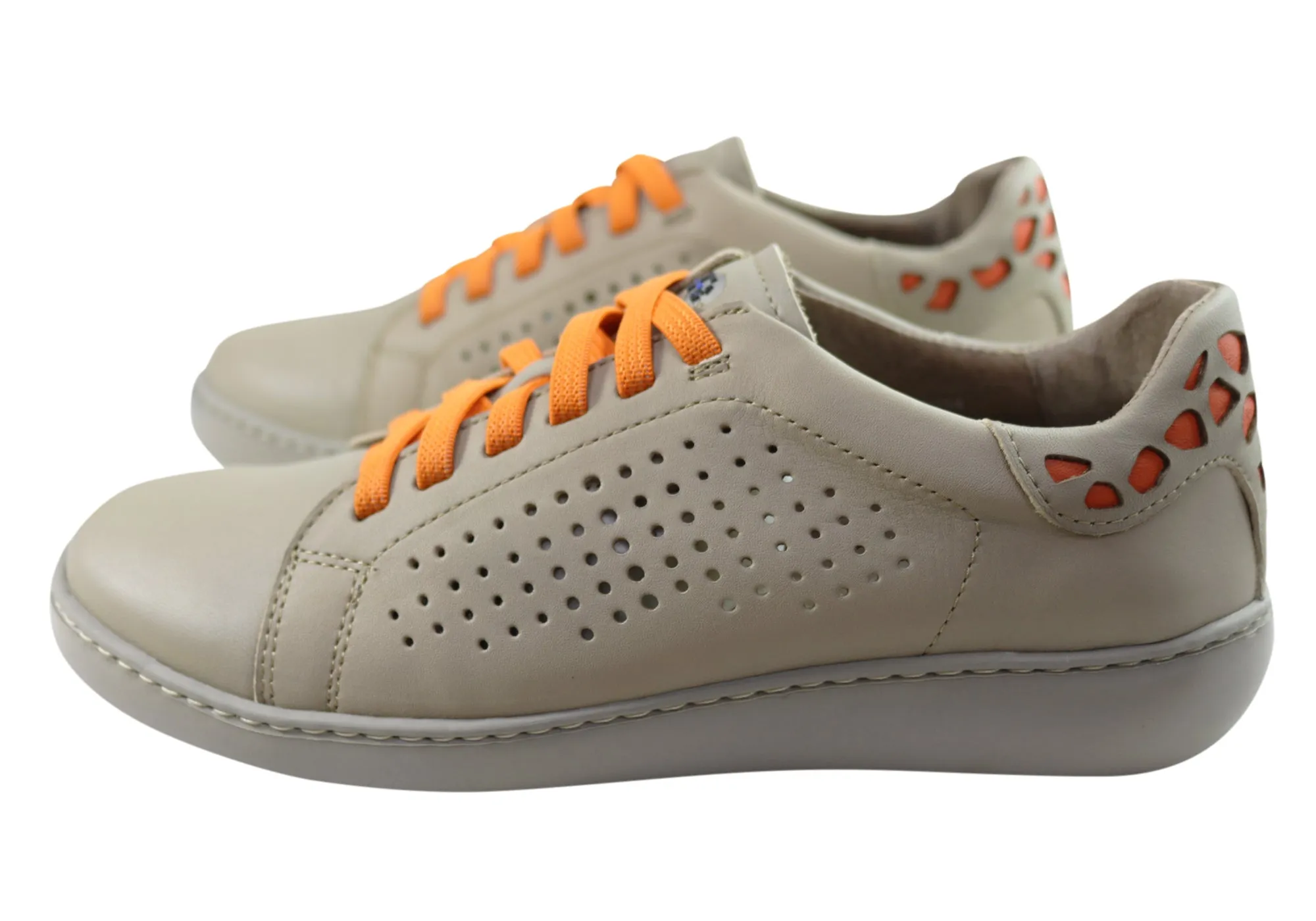 Flex & Go Abra Damen Komfort Ledercasualschuhe Hergestellt in Portugal Flex & Go Schuhe