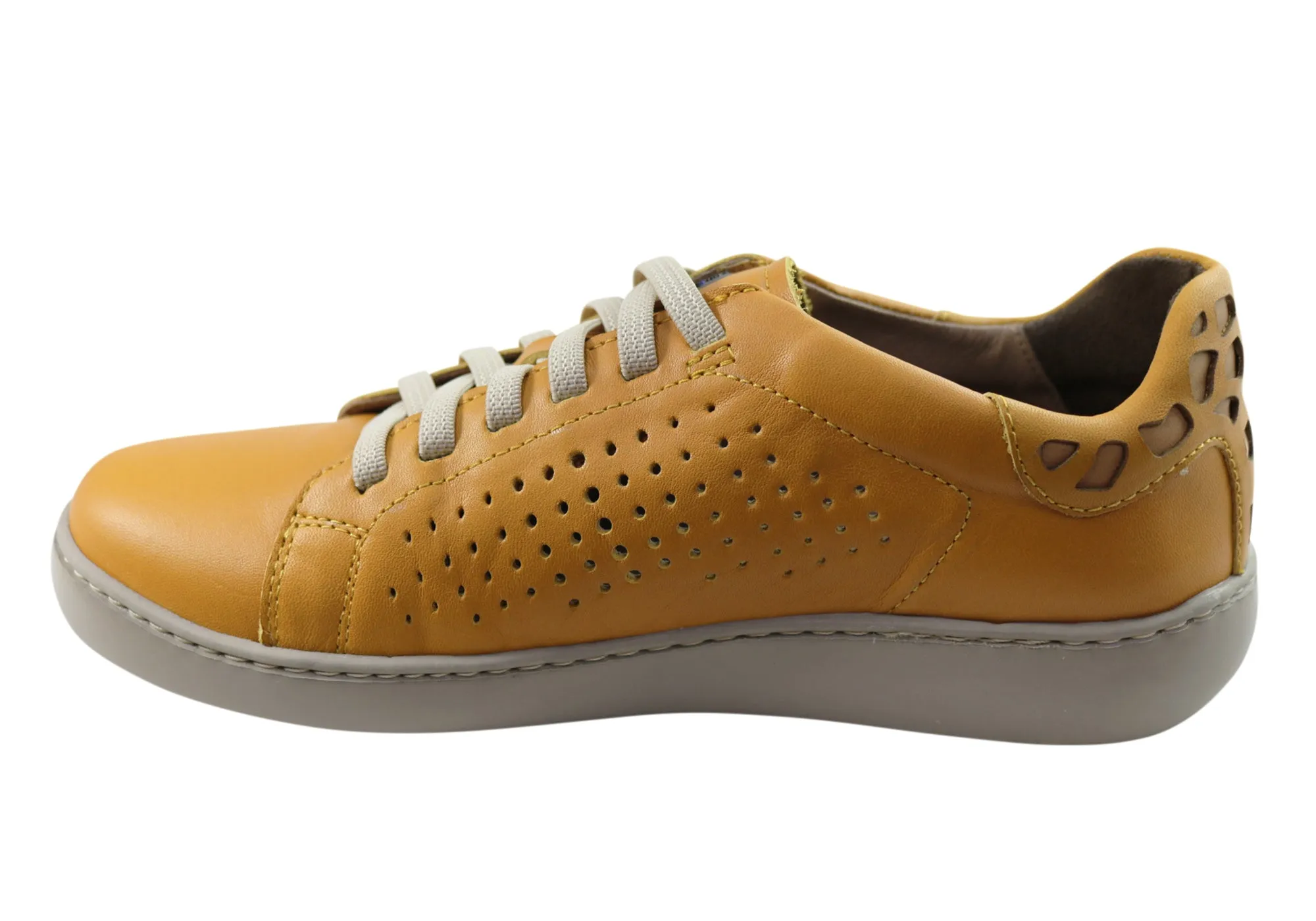 Flex & Go Abra Damen Komfort Ledercasualschuhe Hergestellt in Portugal Flex & Go Schuhe