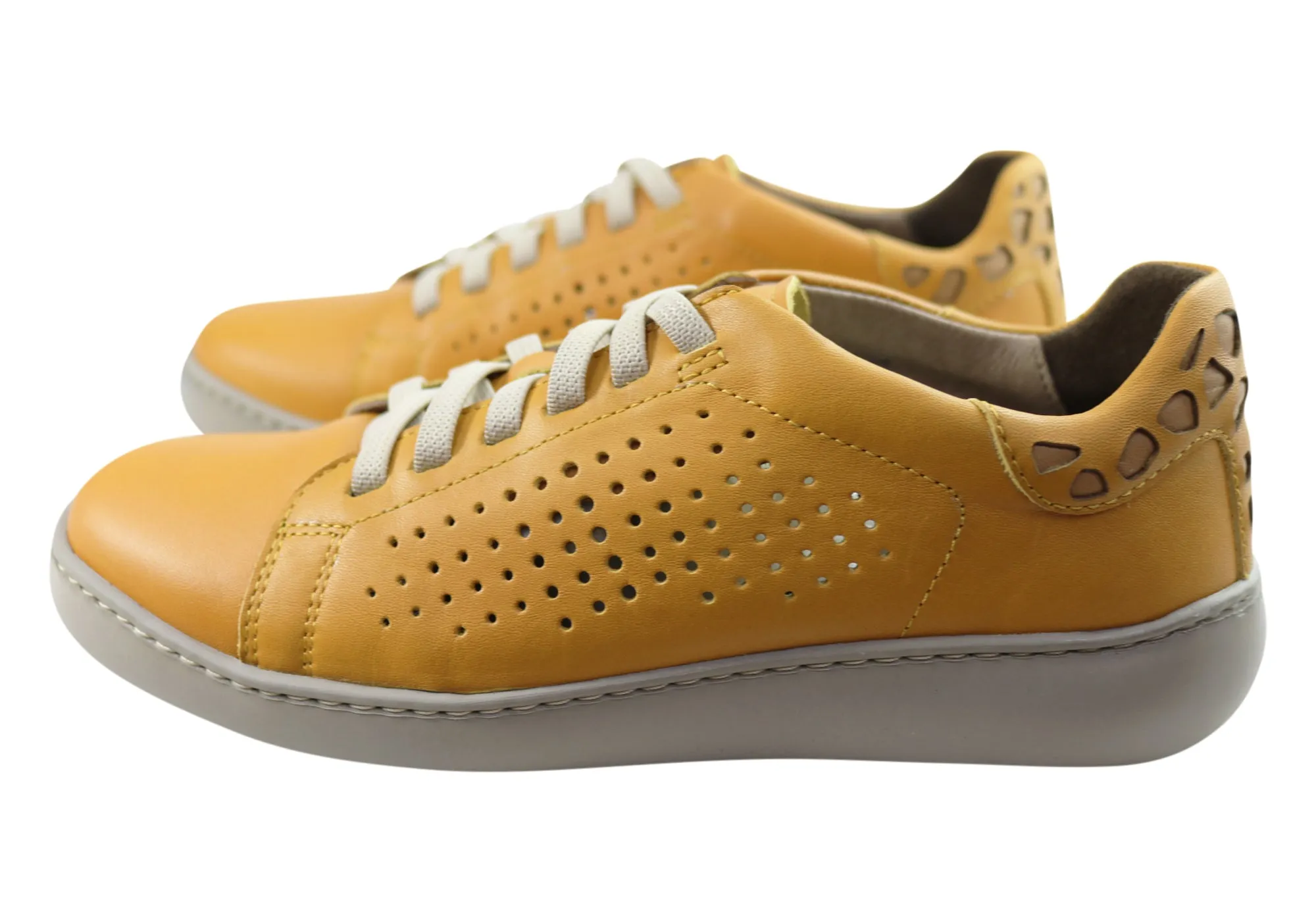 Flex & Go Abra Damen Komfort Ledercasualschuhe Hergestellt in Portugal Flex & Go Schuhe