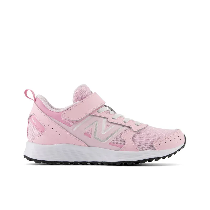 Fresh Foam 650 Bungee-Schnürsenkel mit Oberriemen - Hell-Himbeere mit Rosa Zucker - Kinder