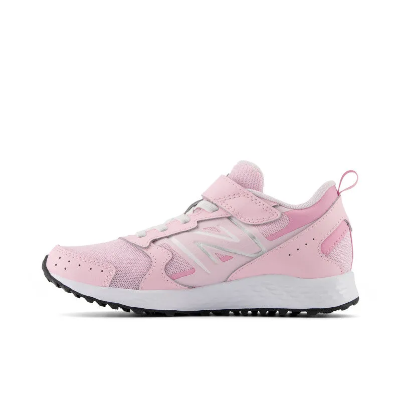 Fresh Foam 650 Bungee-Schnürsenkel mit Oberriemen - Hell-Himbeere mit Rosa Zucker - Kinder