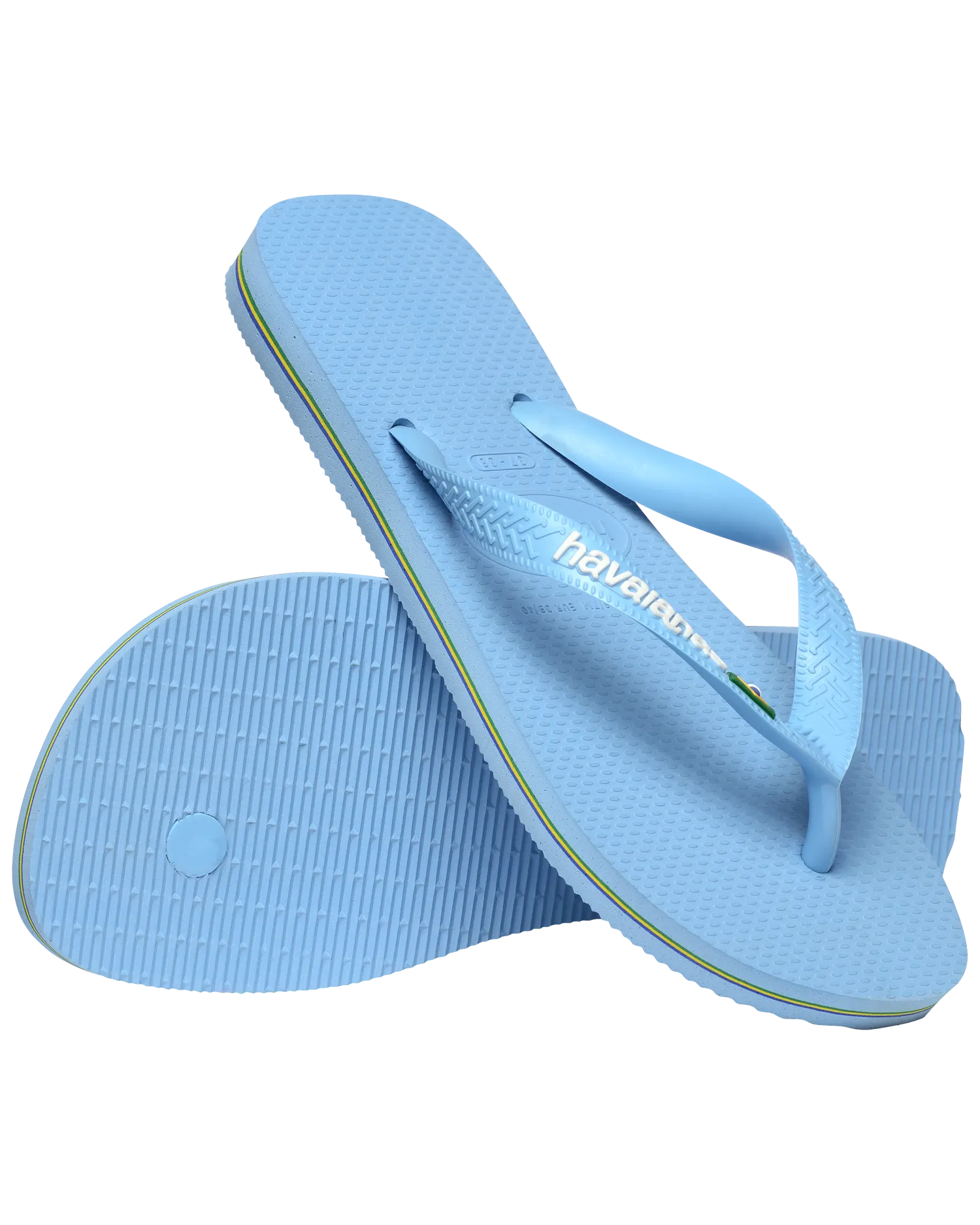 Havaianas Schuhe Brasilien Logo Flip-Flops in Blau Lavendel & Weiß