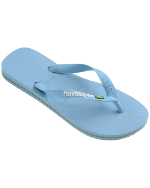 Havaianas Schuhe Brasilien Logo Flip-Flops in Blau Lavendel & Weiß