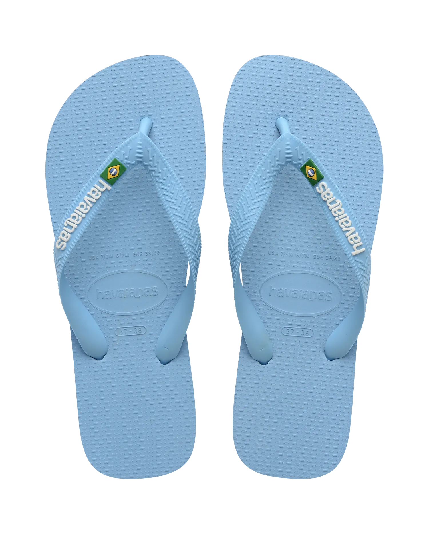 Havaianas Schuhe Brasilien Logo Flip-Flops in Blau Lavendel & Weiß