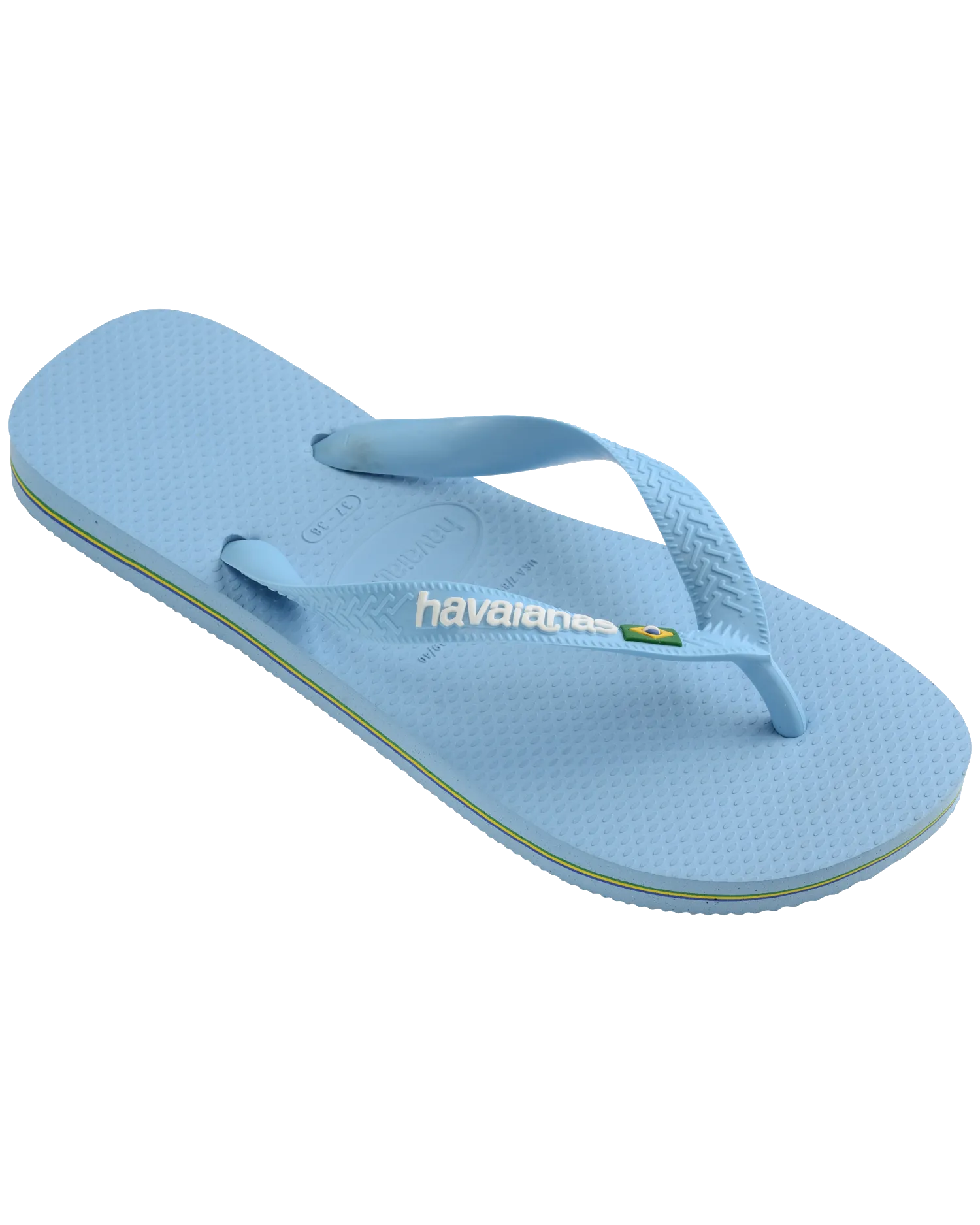 Havaianas Schuhe Brasilien Logo Flip-Flops in Blau Lavendel & Weiß