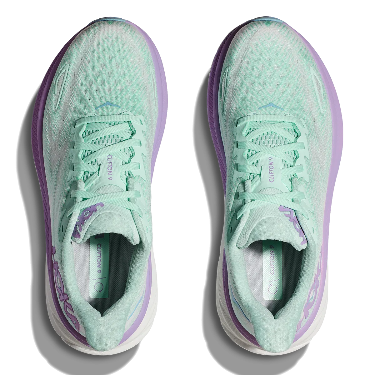 Hoka Clifton 9 - Sonnenbeschienener Ozean - Lila Dunst