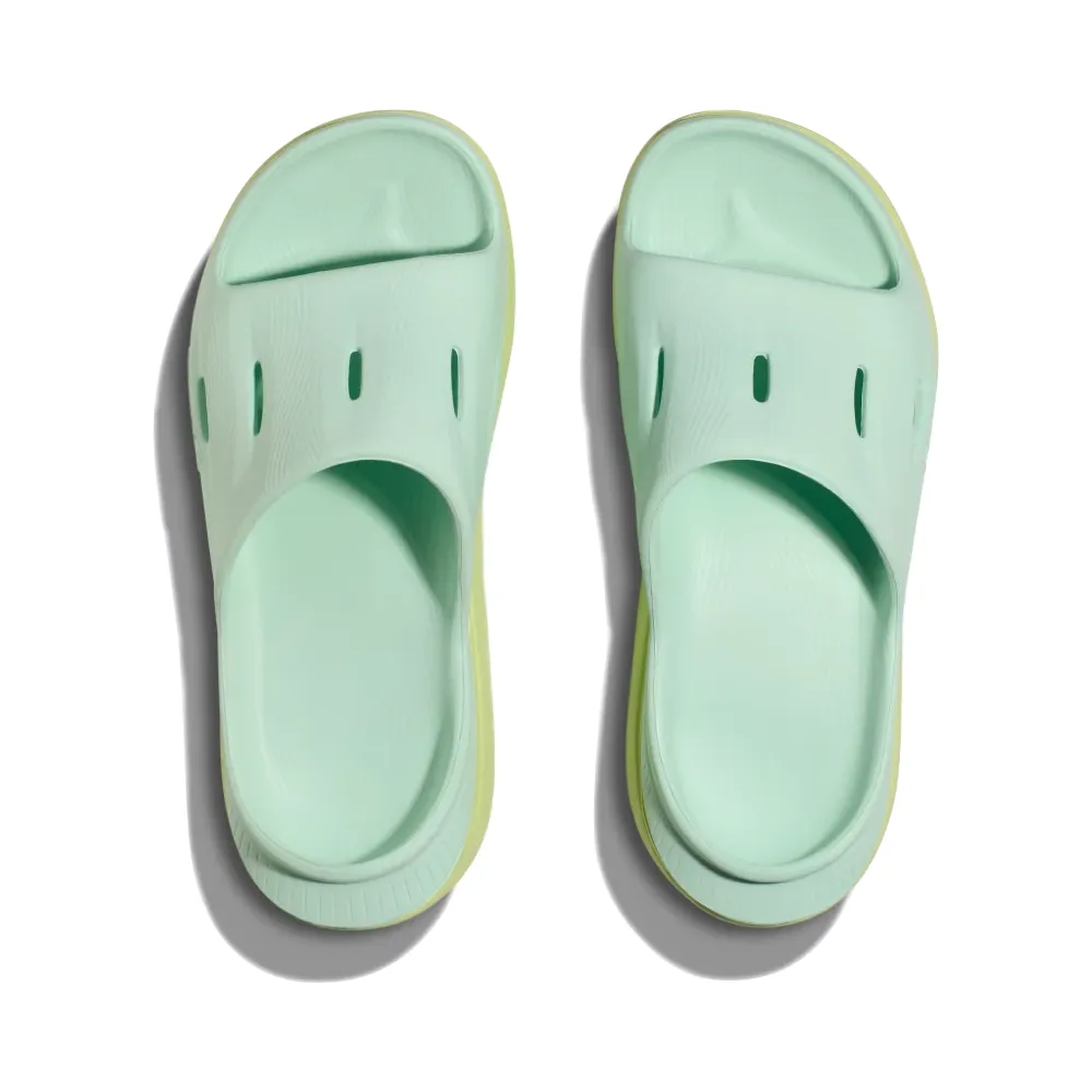 Hoka Ora Recovery Slide Sandal 3 in Aqua Breeze/Selleriesaft