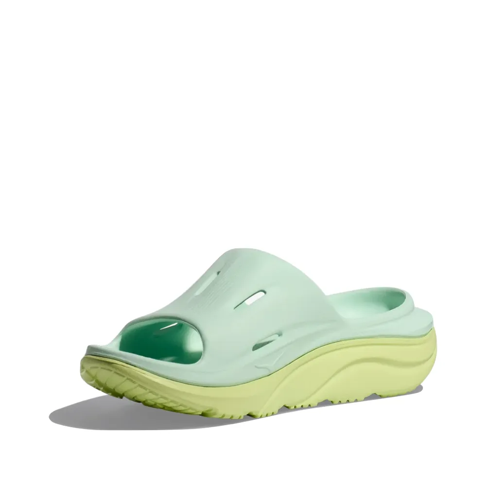Hoka Ora Recovery Slide Sandal 3 in Aqua Breeze/Selleriesaft