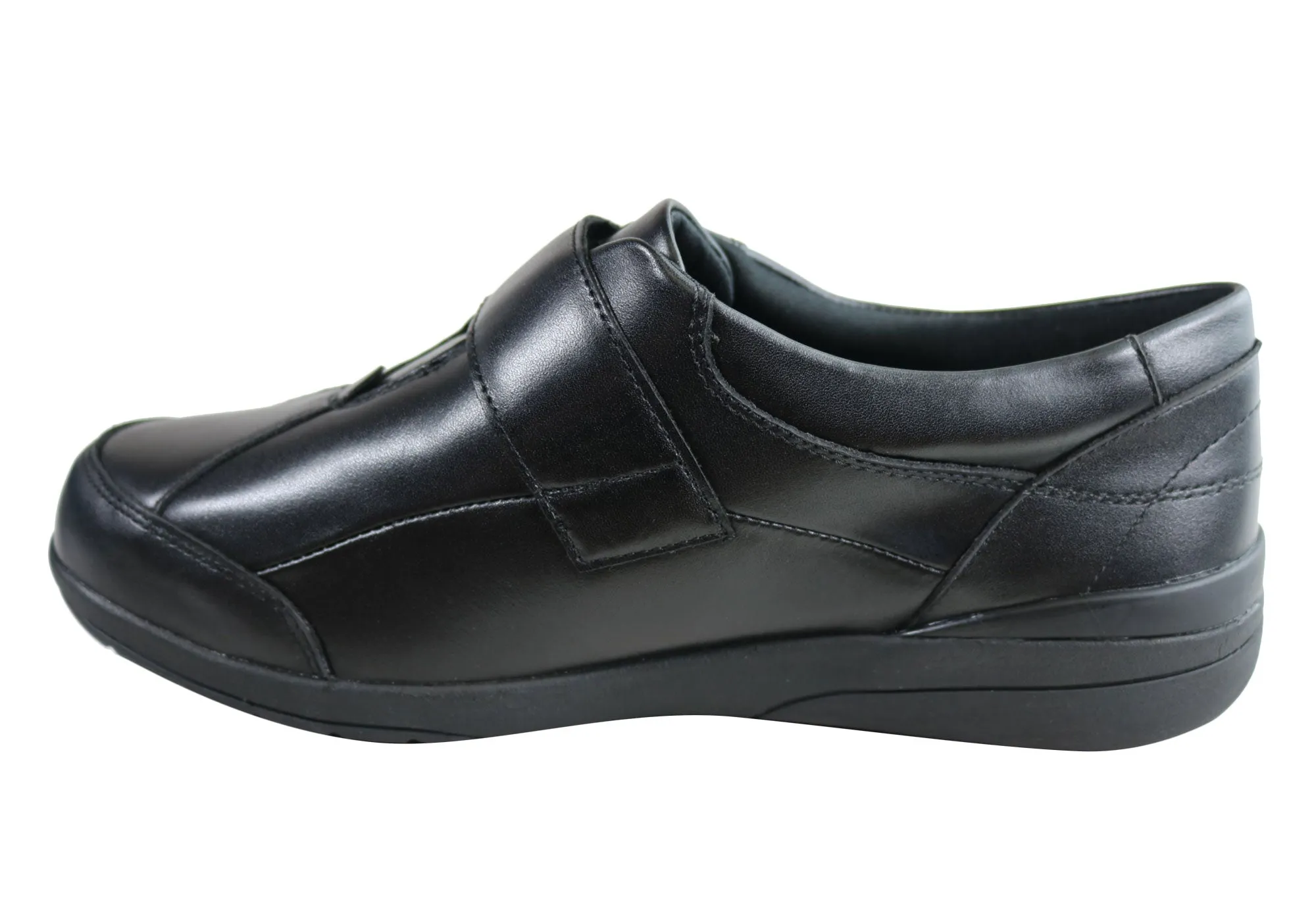 Homyped Chelsea Damen Leder Bequemschuhe Weite Passform Verstellbare Schuhe Homyped Schuhe