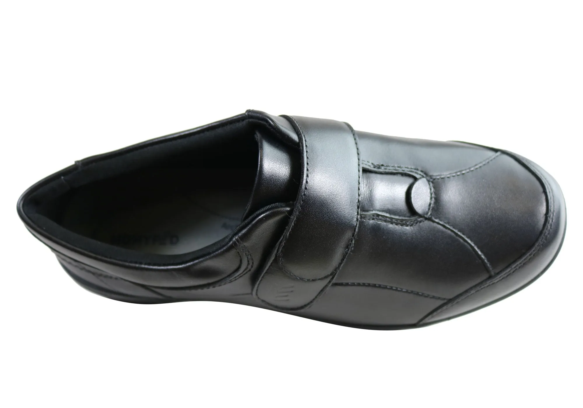 Homyped Chelsea Damen Leder Bequemschuhe Weite Passform Verstellbare Schuhe Homyped Schuhe
