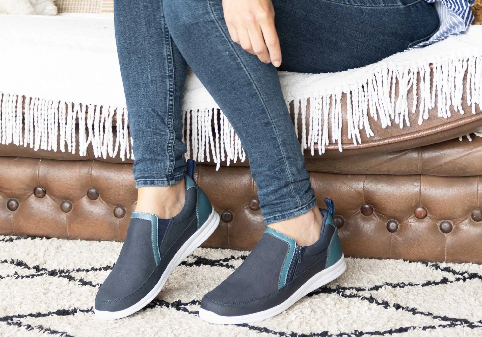 Homyped Journey Zip Damen Bequeme Unterstützende Freizeitschuhe Homyped Schuhe