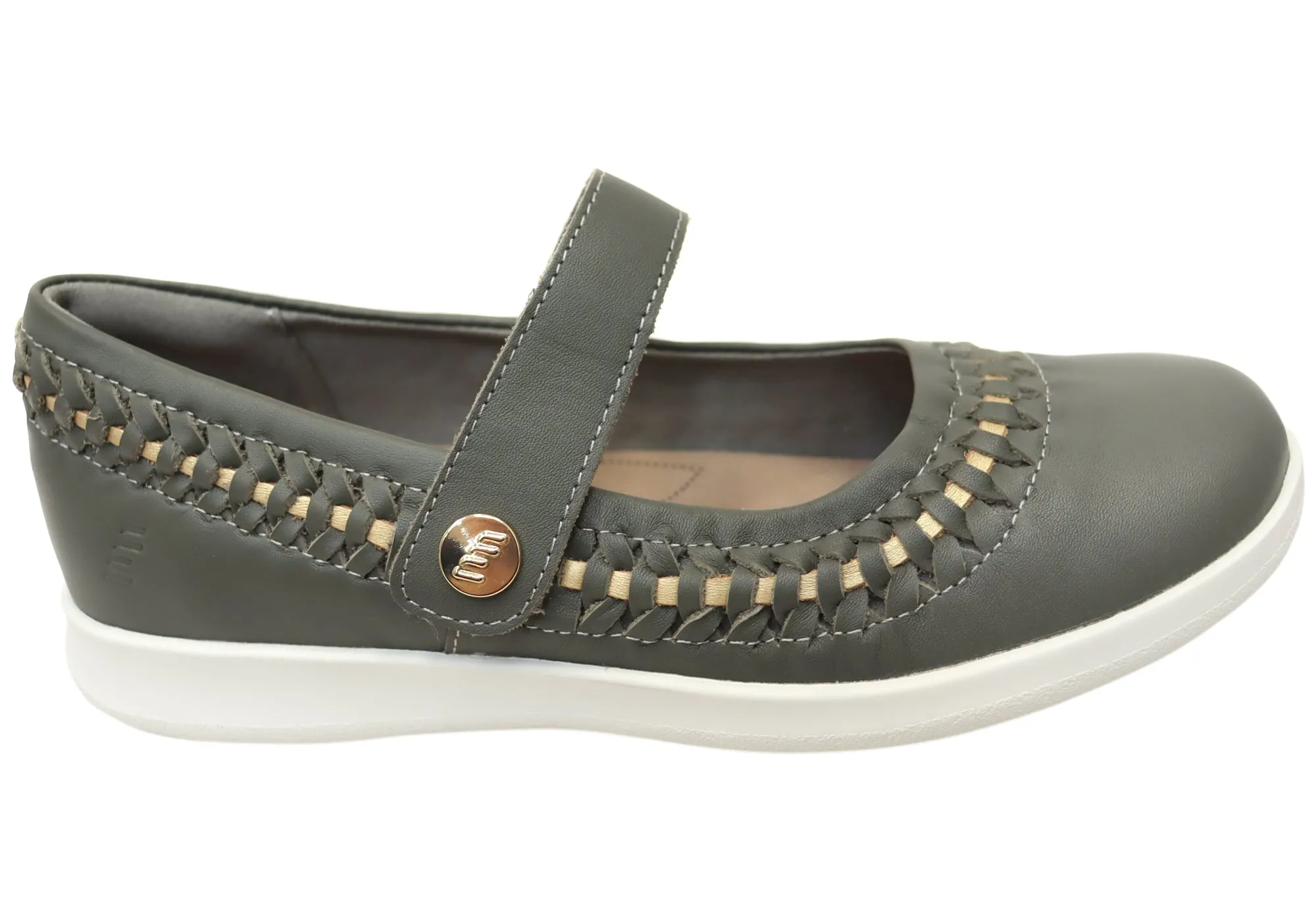 Homyped Sierra Sommer Damen Leder Bequeme Mary Jane Schuhe Homyped Schuhe