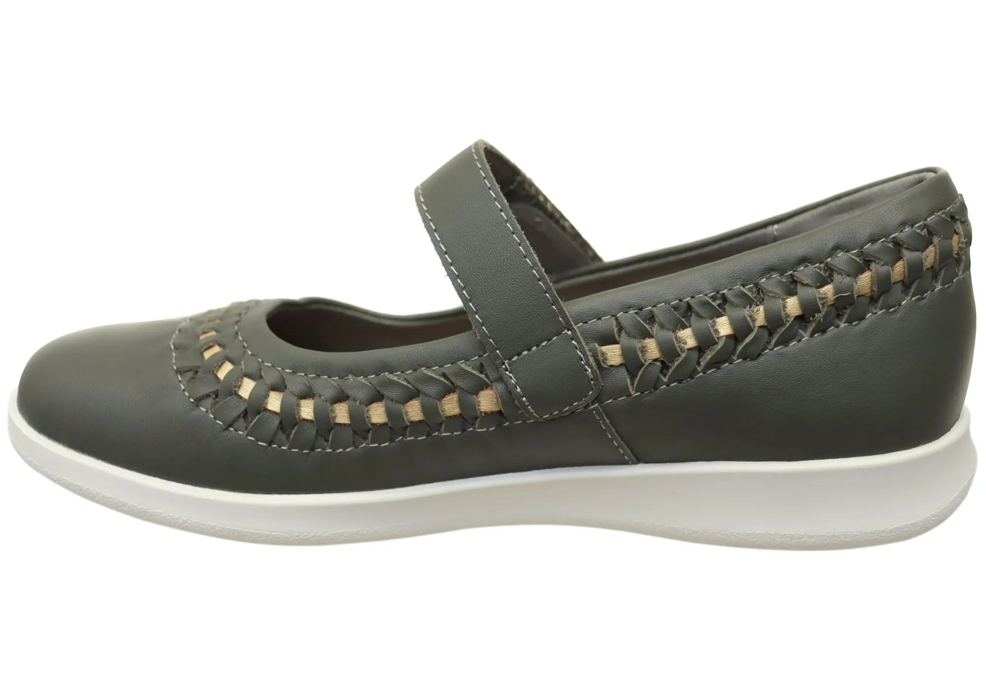 Homyped Sierra Sommer Damen Leder Bequeme Mary Jane Schuhe Homyped Schuhe