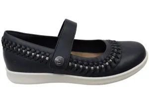 Homyped Sierra Sommer Damen Leder Weite Passform Mary Jane Schuhe Homyped Schuhe