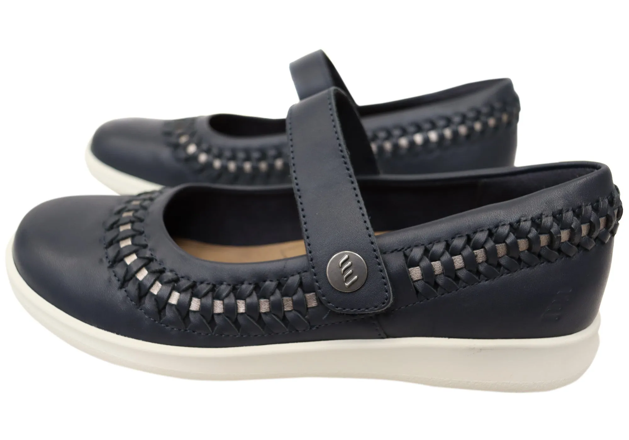 Homyped Sierra Sommer Damen Leder Weite Passform Mary Jane Schuhe Homyped Schuhe