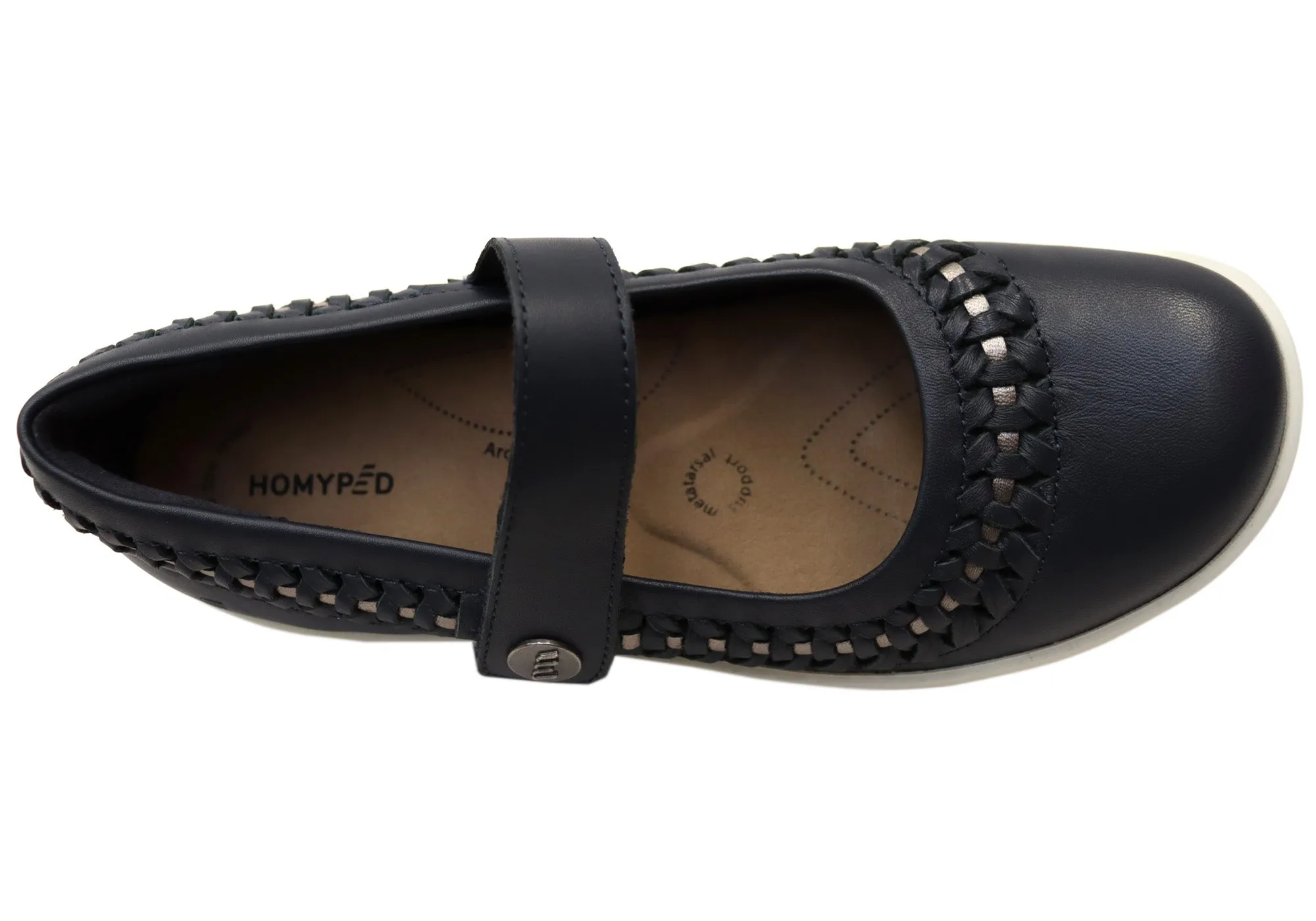 Homyped Sierra Sommer Damen Leder Weite Passform Mary Jane Schuhe Homyped Schuhe