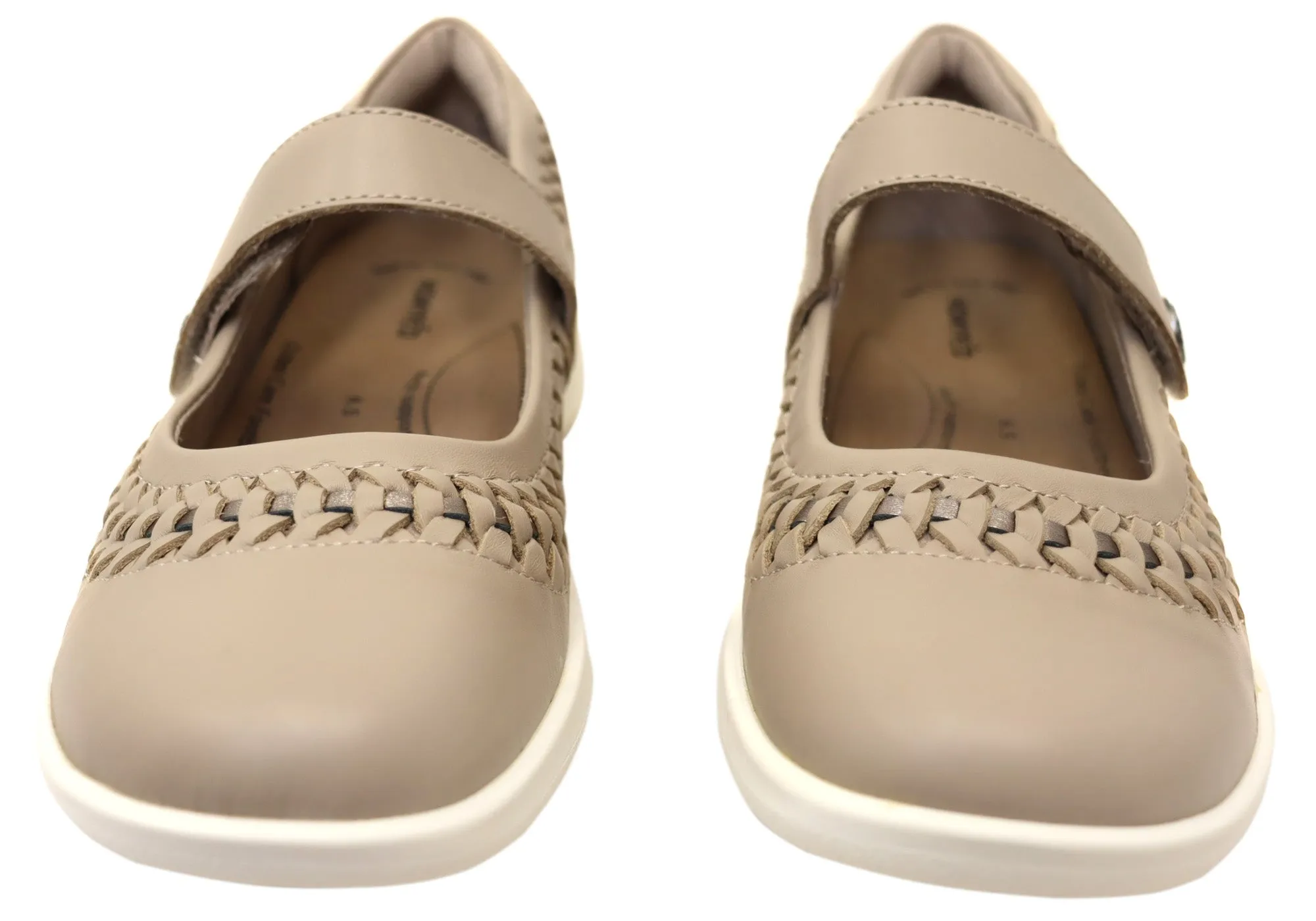 Homyped Sierra Sommer Damen Leder Weite Passform Mary Jane Schuhe Homyped Schuhe