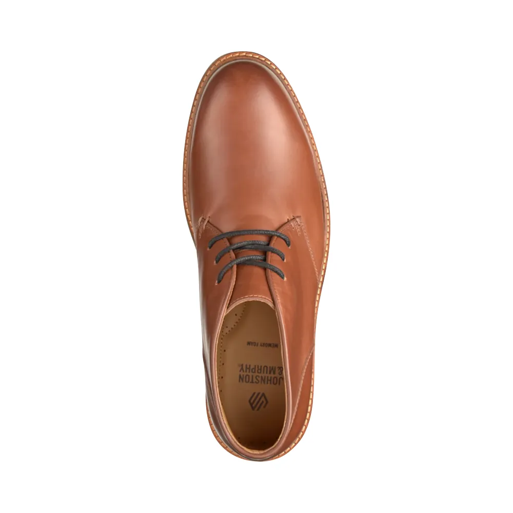Johnston & Murphy Herren Calder Leder Chukka Stiefel in Mahagoni