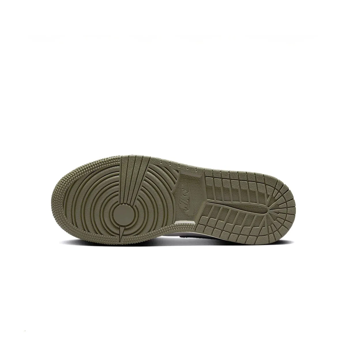 Kids Air Jordan 1 Low 'Schwarze Zehenspitze Mitteloliv'