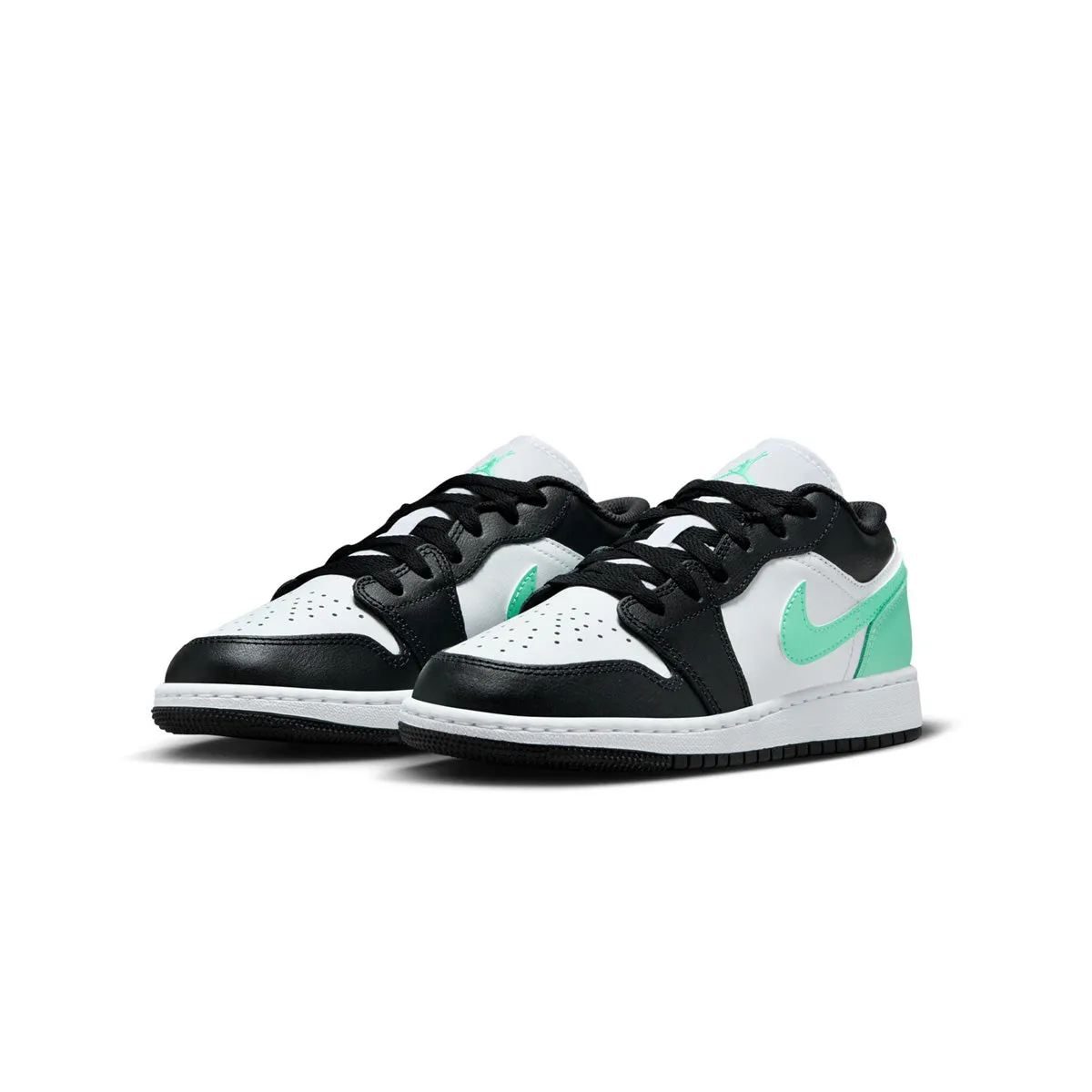 Kids Air Jordan 1 Low 'Weiß Grün Leuchten'