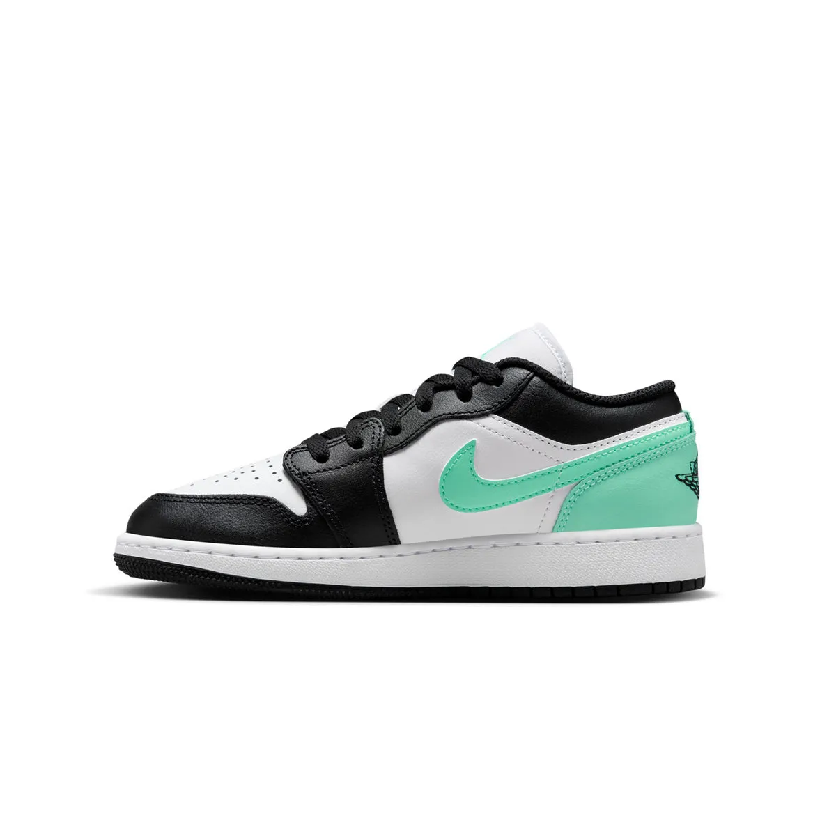 Kids Air Jordan 1 Low 'Weiß Grün Leuchten'