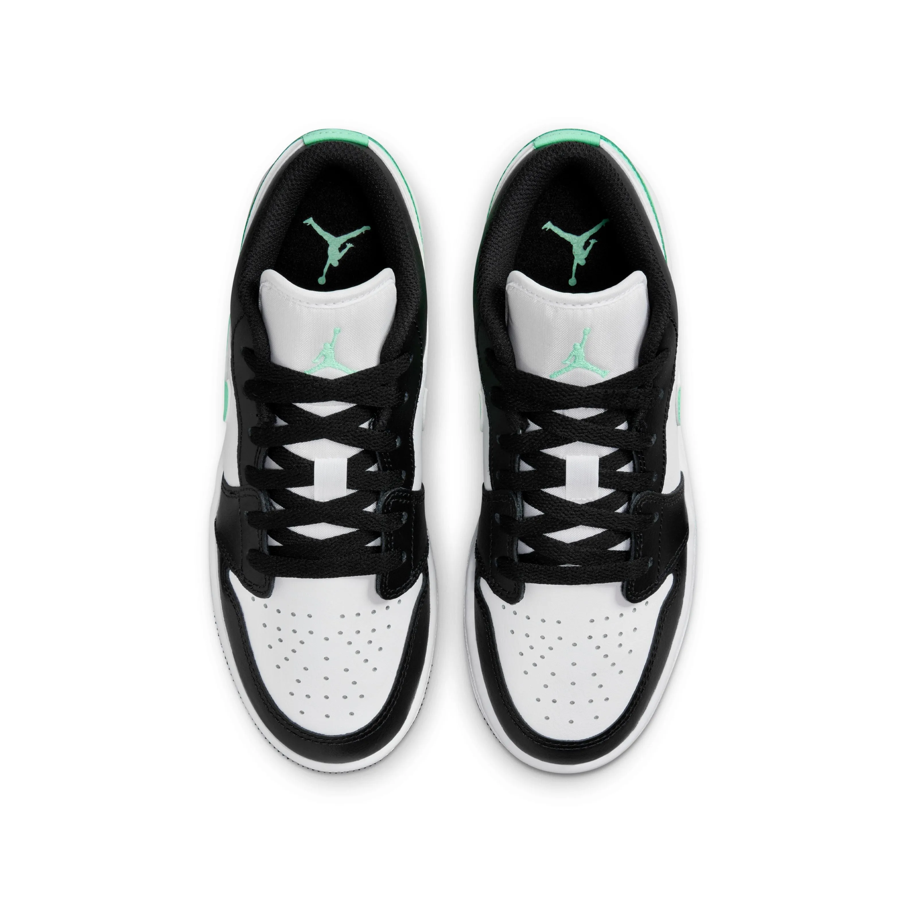 Kids Air Jordan 1 Low 'Weiß Grün Leuchten'