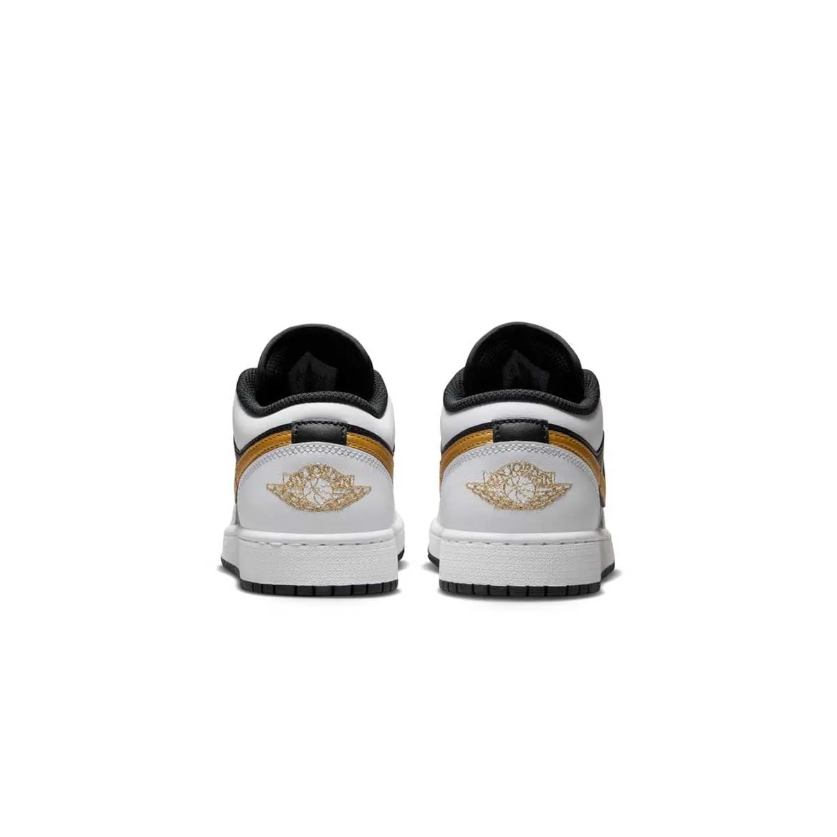 Kids Air Jordan 1 Low 'Weiß Metallic Gold'
