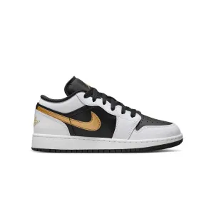Kids Air Jordan 1 Low 'Weiß Metallic Gold'