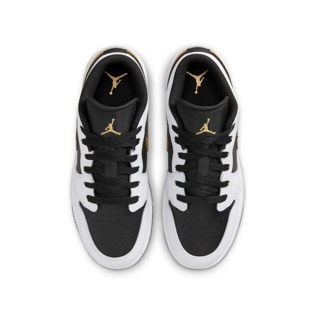 Kids Air Jordan 1 Low 'Weiß Metallic Gold'