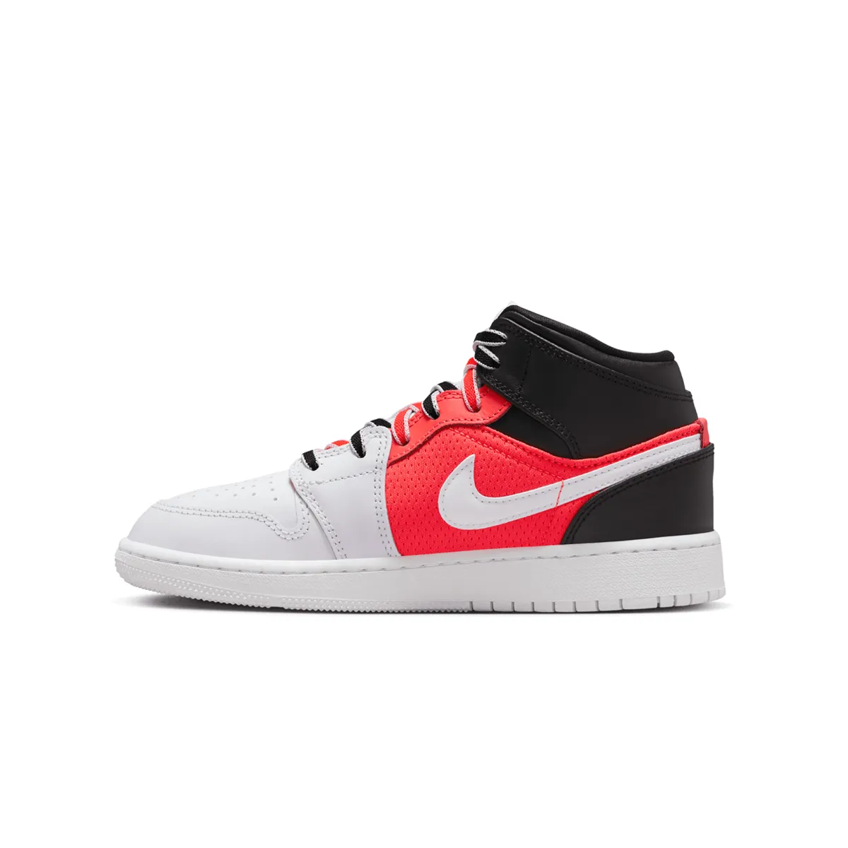 Kids Air Jordan 1 Mid SE 'Weiß Schwarz Infrarot'