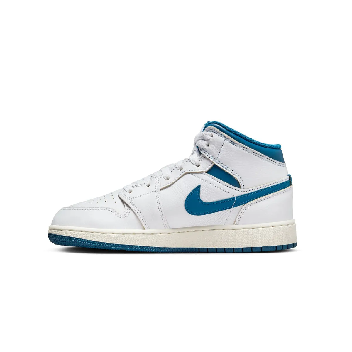 Kids Air Jordan 1 Mid 'Weiß Industrial Blau'