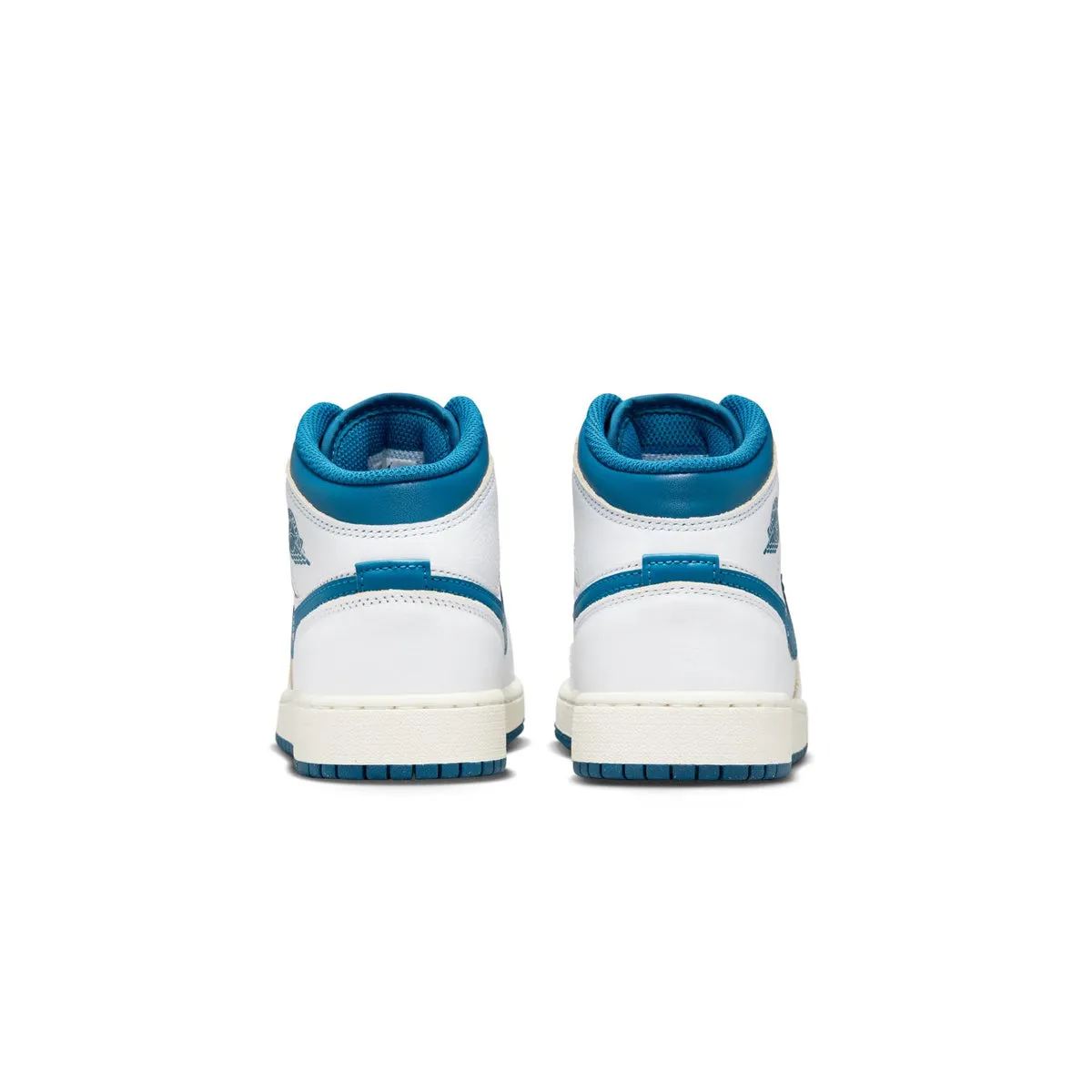 Kids Air Jordan 1 Mid 'Weiß Industrial Blau'