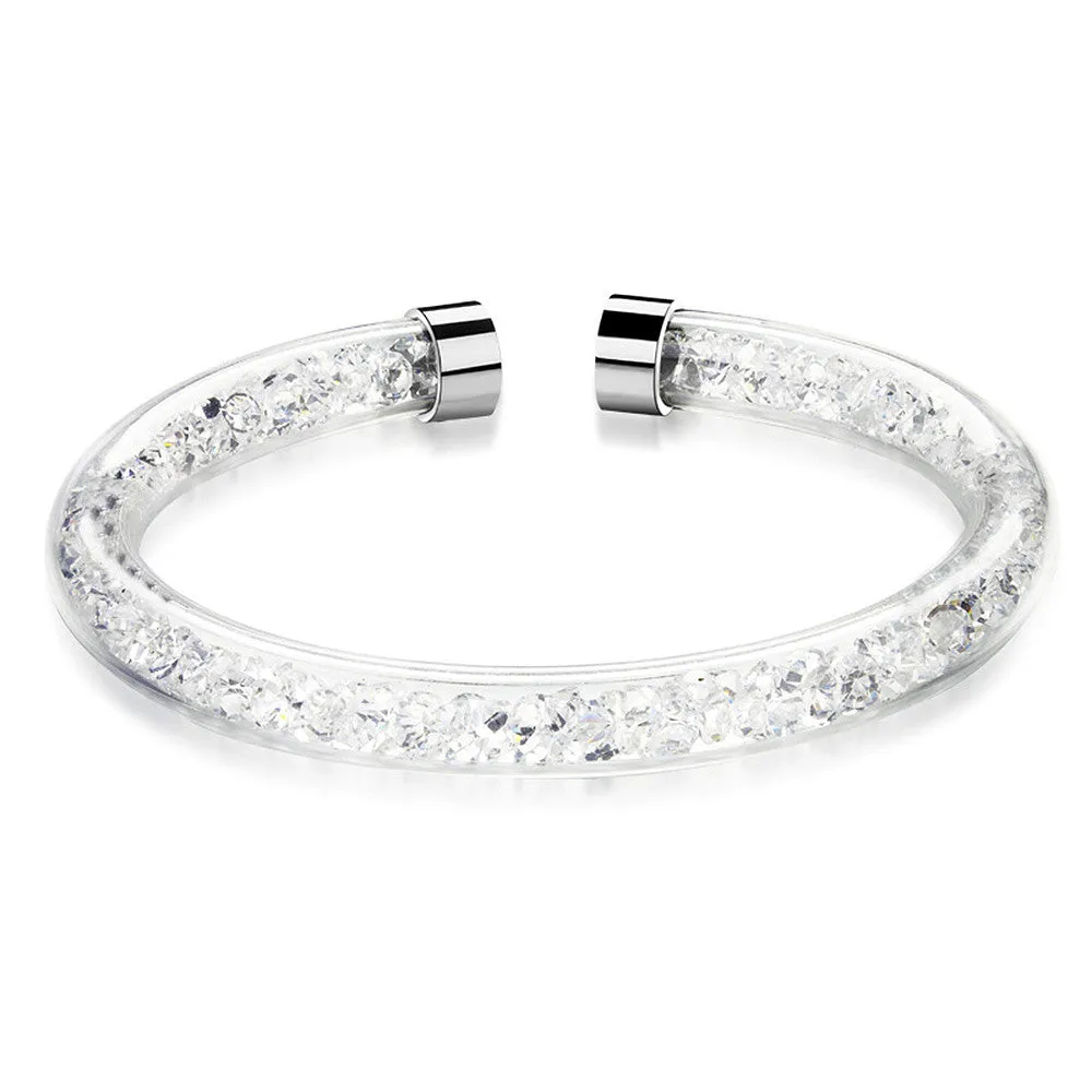 Krystal Couture Ohrringe 925 Silber Viva La Krystal Armreif | Klar