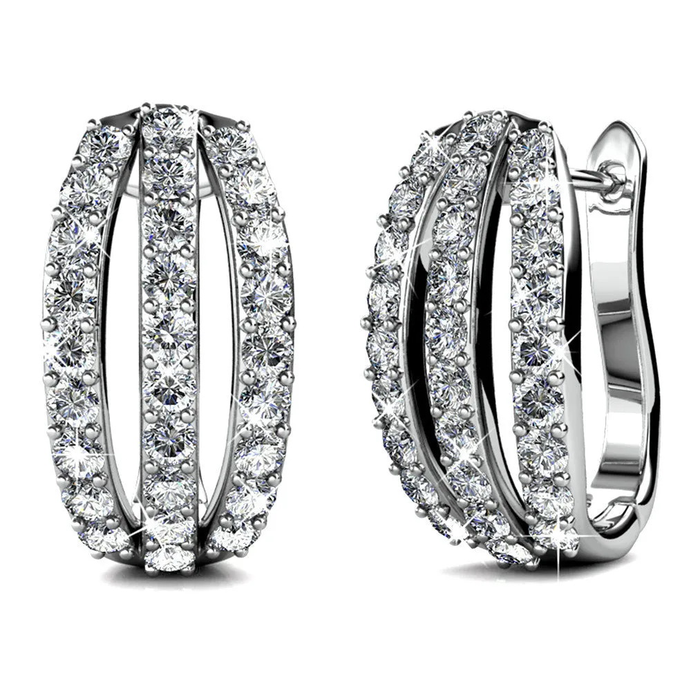 Krystal Couture Ohrringe Cambridge Leaver Stecker Ohrringe | Klar