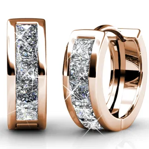 Krystal Couture Schmuck Kanalbesatz Huggie Ohrringe | Klar