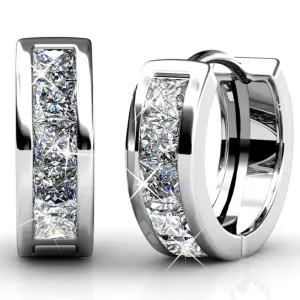 Krystal Couture Schmuck Kanalbesatz Huggie Ohrringe | Klar