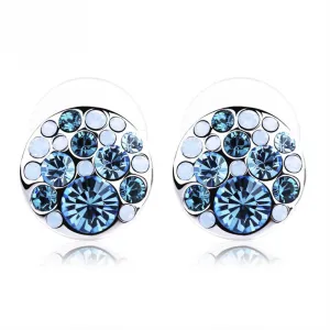 Krystal Couture Schmuck Kreis Ohrringe | Blau