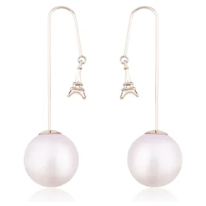 Krystal Couture Schmuck Eiffel Perlen Ohrringe | Rosa