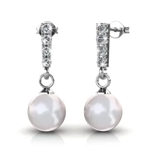 Krystal Couture Schmuck Glänzende Perlen Ohrringe | Klar