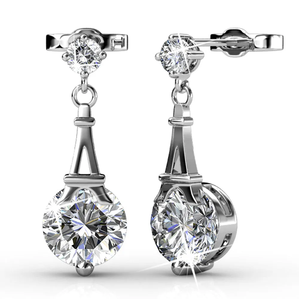 Krystal Couture Schmuck Paris Pendelohrringe | Klar