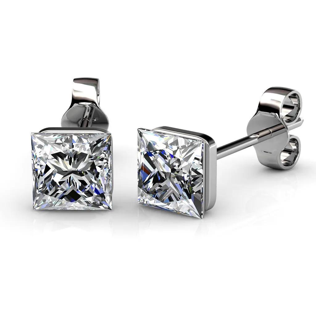 Krystal Couture Schmuck Prinzessin Schliff Ohrringe | Klar