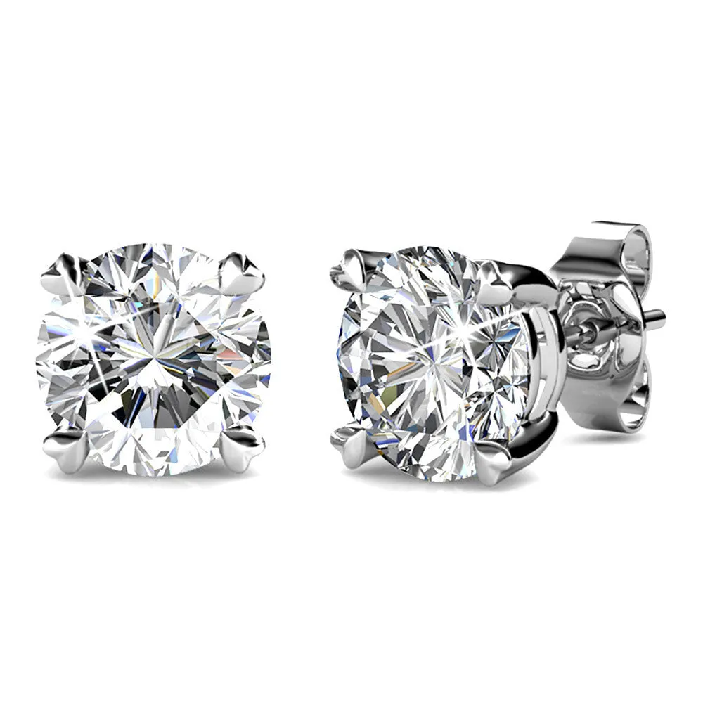 Krystal Couture Schmuck Pure Solitaire Ohrringe | Klar
