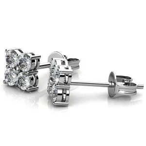 Krystal Couture Schmuck Quattro Stecker Ohrringe | Klar