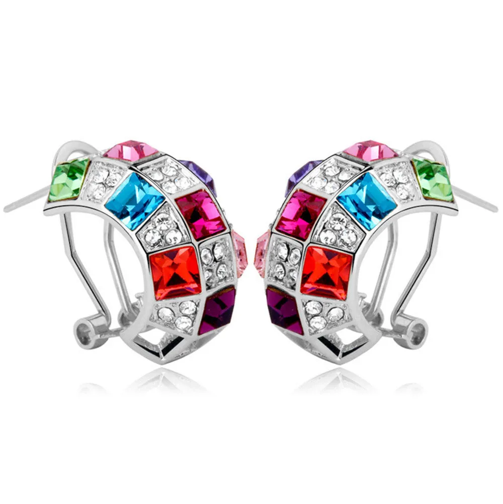Krystal Couture Schmuck Regenbogen-Königin Ohrringe | Winter