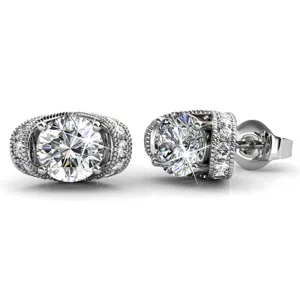 Krystal Couture Schmuck Königliches Tiara Ohrringe | Klar