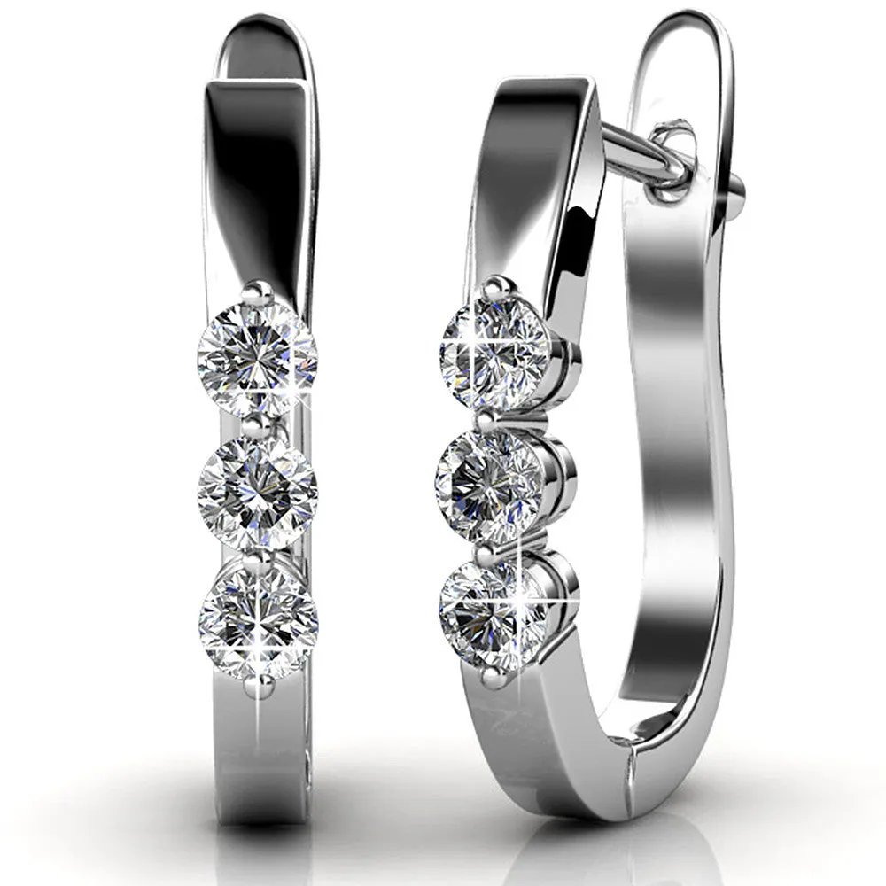 Krystal Couture Schmuck Trilogie Hebelverschluss Ohrringe | Klar