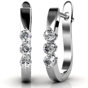 Krystal Couture Schmuck Trilogie Hebelverschluss Ohrringe | Klar