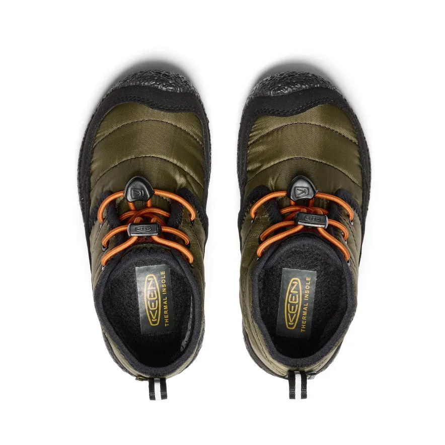 Little Kids' Howser II wasserdichte Chukka | Dunkeloliv/Goldflamme