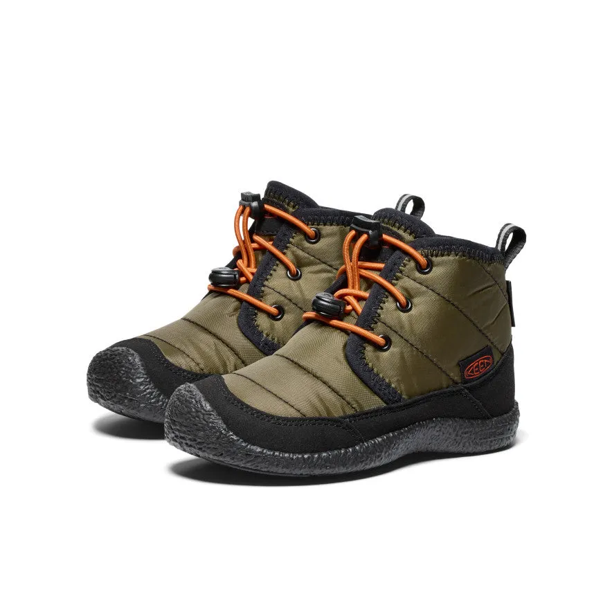 Little Kids' Howser II wasserdichte Chukka | Dunkeloliv/Goldflamme