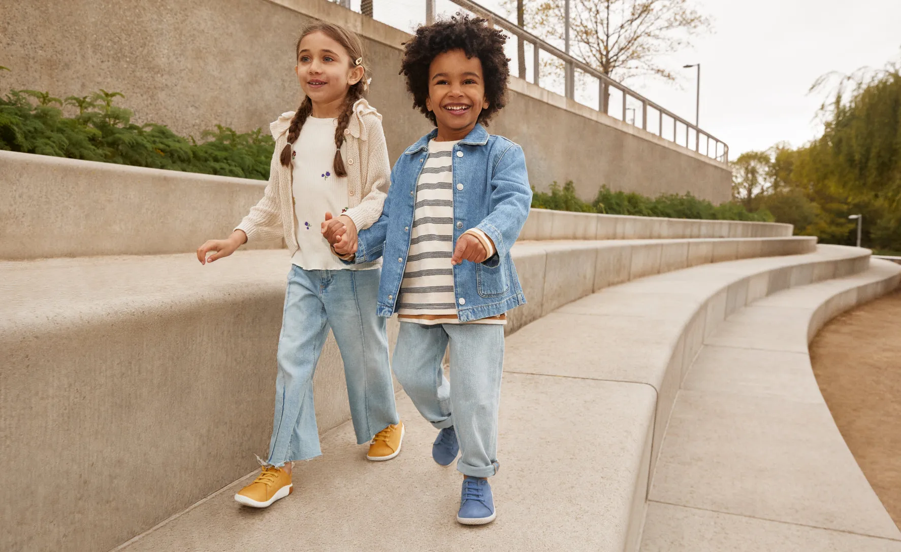 KNX Ledersneaker für Kleinkinder | Gold Flame/Sternenweiß